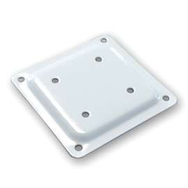 Pylex Fixplak 44 Series 10810 Base Plate, Steel, White, Powder-Coated