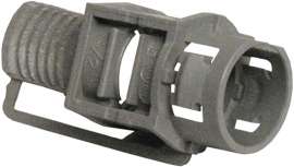 HUBBELL NMSI050R5 Non-Metallic Connector, 1/2 in, Plastic, Gray