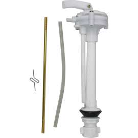 ProSource 24419-3L Toilet Ballcock, Plastic, White, Anti-Siphon: Yes, For: 8-1/2 Toilet Tanks in