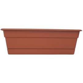 Bloem Dura Cotta DCBT24-46 Window Box Planter, 24 in W, Rectangular, Plastic, Terra Cotta
