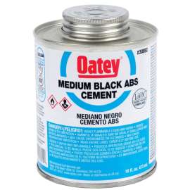 Oatey 30902 Solvent Cement, Opaque Liquid, Black, 32 oz Can