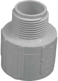 GENOVA 300 Series 30404 Reducing Adapter, 1-1/4 in Slip, 1 in MIP, White