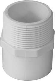 GENOVA 300 Series 30454 Reducing Adapter, 1-1/4 in Slip, 1-1/2 in MIP, White