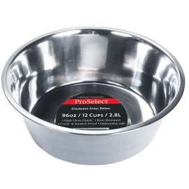 HiLo 56630 Pet Feeding Dish, L, 3 qt Capacity, Stainless Steel