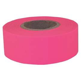 CH Hanson Sub-Zero Series 17006 Flagging Tape, 150 ft L, 1-3/16 in W, Fluorescent Pink, PVC
