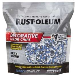 RUST-OLEUM EPOXYSHIELD 301359 Color Chips, Particulate Solid, Gray Blend, 1 lb Bag
