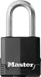Master Lock Magnum Series M115BLCTRILFHC Padlock, Alike Key, 5/16 in Dia Shackle, Boron Carbide Shackle, Steel Body