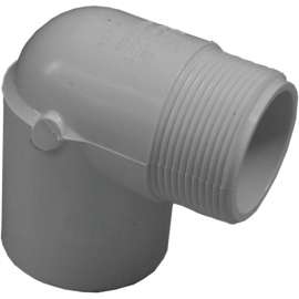 GENOVA 300 Series 32707 Street Pipe Elbow, 3/4 in MIP, 3/4 in FIP, 90 deg, White