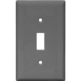 Eaton Wiring Devices 5134BK-SP Wallplate, 4-1/2 in L, 2-3/4 in W, 1 -Gang, Nylon, Black, High-Gloss