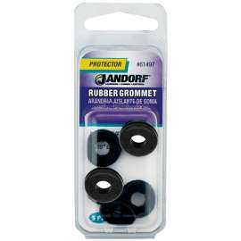 Jandorf 61497 Grommet, Rubber, Black, 3/16 in Thick Panel