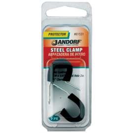 Jandorf 61531 Cushion Clamp, Rubber/Steel, Black