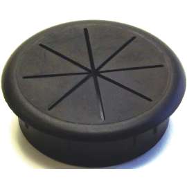 Jandorf 61609 Desk Grommet, 2-3/8 in Dia Cable, Polypropylene/Santoprene, Black