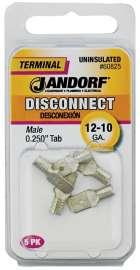 Jandorf 60825 Disconnect Terminal, 12 to 10 AWG Wire, Copper Contact