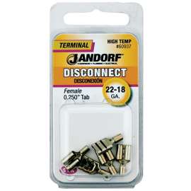 Jandorf 60937 Disconnect Terminal, 22 to 18 AWG Wire