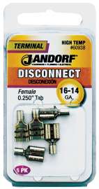 Jandorf 60938 Disconnect Terminal, 16 to 14 AWG Wire