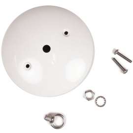Jandorf 60211 Canopy Kit, Ceiling, White, For: Outlet Box and Hang Ceiling Fixture