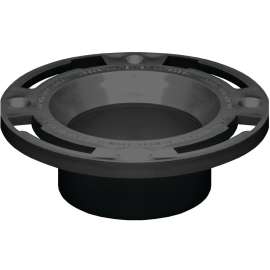 Oatey 43524 Closet Flange, 3, 4 in Connection, ABS, Black, For: 3 in, 4 in Pipes