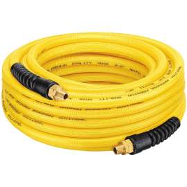 Bostitch PRO-3850 Air Hose, 3/8 in OD, 50 ft L, MNPT, 300 psi Pressure, Polyurethane, Yellow