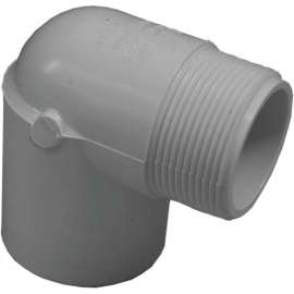 GENOVA 300 Series 32705 Street Pipe Elbow, 1/2 in MIP, 1/2 in FIP, 90 deg, White