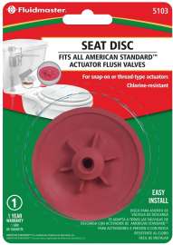 FLUIDMASTER 5103 Seat Disc, Rubber, Red, For: American Standard Actuator Flush Valves
