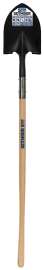 SEYMOUR S500 Industrial 49344 Shovel, 9-1/2 in W Blade, 14 ga Gauge, Steel Blade, Hardwood Handle, Long Handle