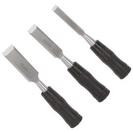 Vulcan JL13210 Chisel Set, 3-Piece, Steel/Wood, Polished, Black
