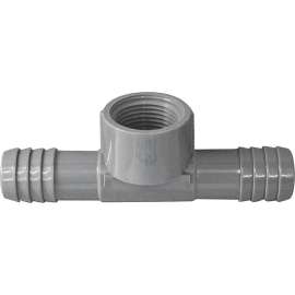 GENOVA 351451 Insert Pipe Tee, 1-1/2 in Insert x Insert x FIP, 200 psi, Polypropylene/PVC