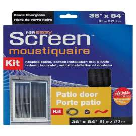 Eazy Screen SG3684BK Moustiquaire Screen, 84 in L, 36 in W, Fiberglass, Black