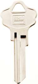 Hy-Ko 11050KW10 Key Blank with Color Dipped Head, Brass, Nickel Plated
