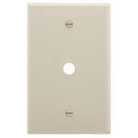 Eaton Wiring Devices PJ11LA Wallplate, 4.87 in L, 3.12 in W, 1 -Gang, 1 -Port, Polycarbonate, Light Almond