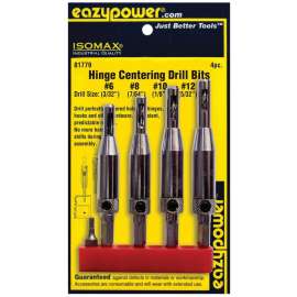 EAZYPOWER 81779 Hinge Bit Set, Self-Centering, 4-Piece