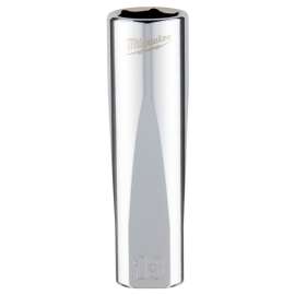 Milwaukee 45-34-0013 Drive Socket, 13 mm Socket, 3/8 in Drive, 6-Point, Vanadium Steel, Chrome