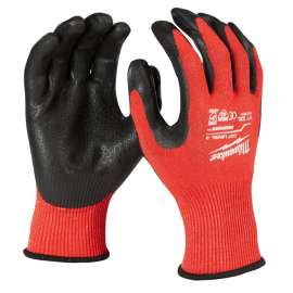 Milwaukee 48-22-8933 Gloves, Unisex, XL, 7.77 to 7.97 in L, Nitrile, Red