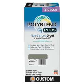 CUSTOM Polyblend PBPG0910 Non-Sanded Grout, Solid Powder, Characteristic, Natural Gray, 10 lb Box
