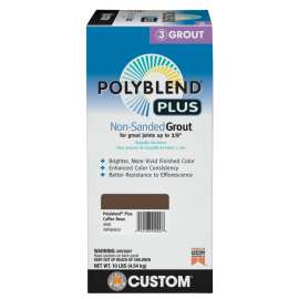 CUSTOM Polyblend PBPG64610 Non-Sanded Grout, Solid Powder, Characteristic, Coffee Bean, 10 lb Box