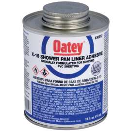 Oatey X-15 Series 30812 Bonding Adhesive, 16 oz, Liquid, Green