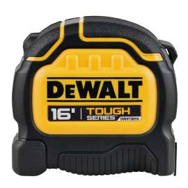 DeWALT Tough Series DWHT36916S Tape Measure, 16 ft L Blade, 1-1/4 in W Blade, Steel Blade, Plastic Case