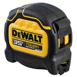 DeWALT Tough Series DWHT36935S Tape Measure, 35 ft L Blade, 1-1/4 in W Blade, Steel Blade, Plastic Case