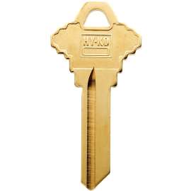 HY-KO 21200SC4BR Key Blank, Brass, For: Schlage Cabinet, House Locks and Padlocks