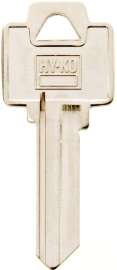Hy-Ko 21250WR5 Key Blank, Brass, Nickel Plated