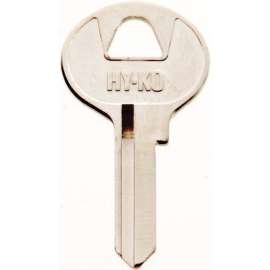 HY-KO 11010M3 Key Blank, Brass, Nickel, For: Master Cabinet, House Locks and Padlocks