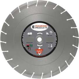 DIAMOND PRODUCTS 50537 Blade, 14 in Dia, 1 in Arbor, Sintered Rim