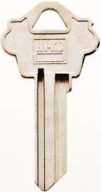 HY-KO 11010WK2 Key Blank, Brass, Nickel, For: Weslock House Locks and Padlocks