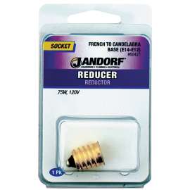 Jandorf 60427 Socket Reducer, 75 W, Brass, Gloss