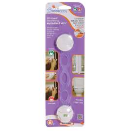 Dreambaby Ezy-Check Series L800A Safety Latch, 8 in L, 1-1/2 in W, Plastic, White