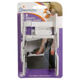 Dreambaby L1415 Safety Latch, 3 in L, 2 in W, Plastic, White