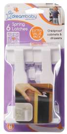 Dreambaby L187 Spring Latch, Plastic, White