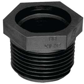 GREEN LEAF RB34-12P Reducing Pipe Bushing, 3/4 x 1/2 in, MPT x FPT, Black