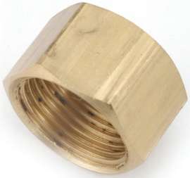 Anderson Metals 730081-10 Tube Cap, 5/8 in, Compression, Brass