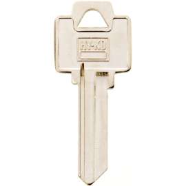 Hy-Ko Blank Key, Brass, Nickel Plated